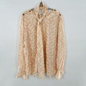 Vintage CHANEL CC vine floral blouse with matching scarf